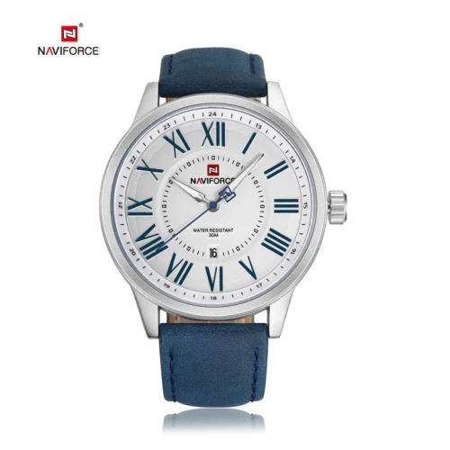 Men's Date Display Water Resistant PU Leather Analog Watch NF9126M