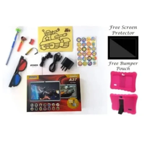 Atouch A37 Educational Tablet For Kids + Protector- Pre Installed- 6 GBRAM- 128GB Internal (wifi only)