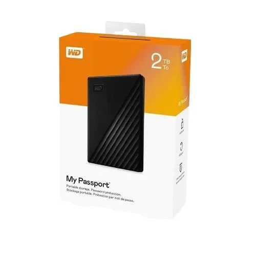 2TB My Passport External Portable Hard Disk Drive USB 3.0 - WDBYVG0020BBK 2 TB