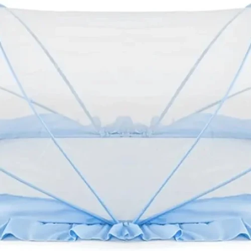 Classic Mosquito Net Baby Mosquito Net | Bottomless Net for Infants, for Safe & Easy Use | Ensures Your Baby's Safe Sleep |135cmX65cmX65cm (0 to 24 Months) - Blue