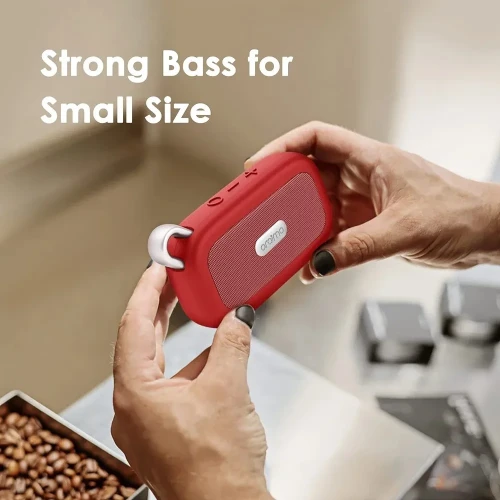 Oraimo Palm Wireless Bluetooth Speaker Portable Speaker with 3W Studio Quality Sound, Powerful Bass, 5 Hours Playtime, IPX7 Waterproof, Bluetooth 5.0 and in-Built Mic