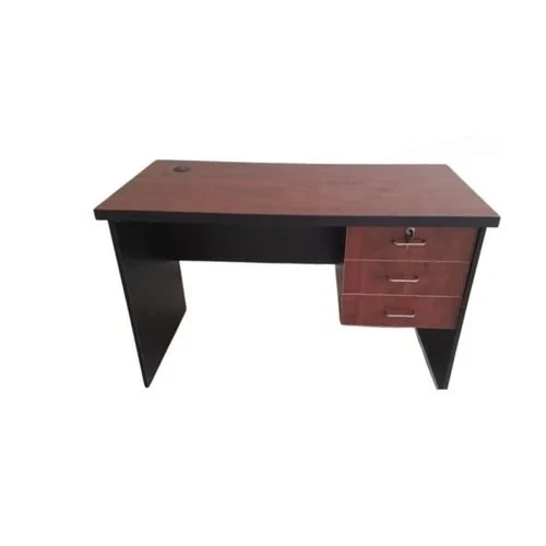 Hard Board Office Desk 120cm-Sunny Mahogany