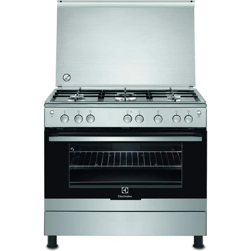 Electrolux 90cm 5Gas Burners and Electric Oven Cooker EKK925A0OX