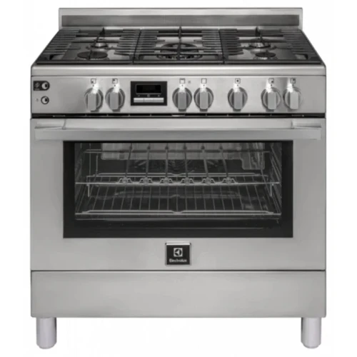 Electrolux 90cm 5Gas Burners and Electric Oven Cooker EKK925A0OX