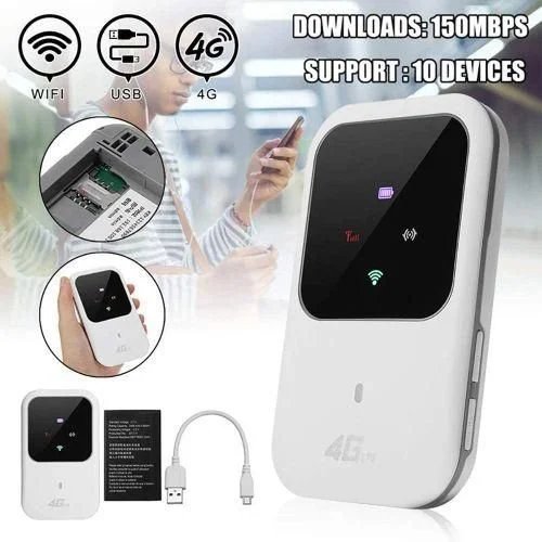 BVOT 4G Unlocked LTE Mobile Mifi Router - White