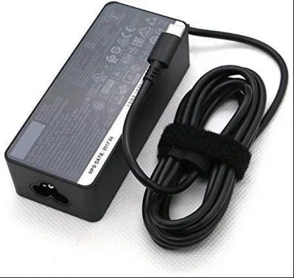 Lenovo Laptop Charger; 65W Power Adapter USB Type-C-Black