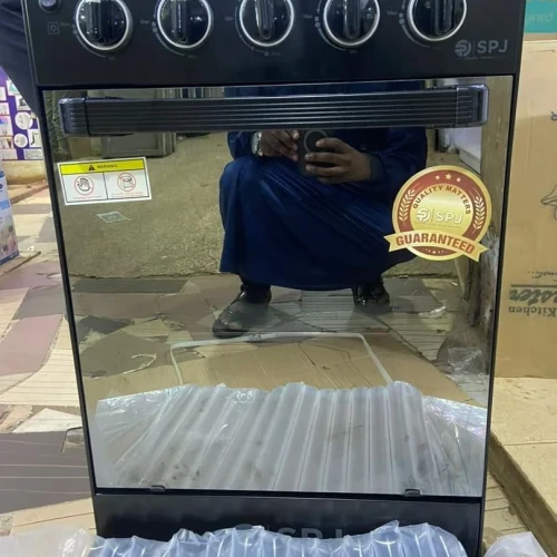 SPJ 50*50cm Full Gas Standing Cooker + Gas Oven - Black