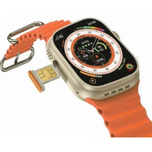 4GB Ram 64GB Rom Modio 4G Ultra Smart Watch 2.2 inch Display 3 Pairs strap 4G Call Compass Wifi GPS Series 8 Ultra Sim Card Ultra Smartwatch