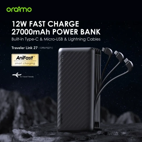 Oraimo 27000mAh 12W Power Bank Fast Charging