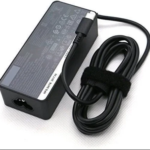 Lenovo Laptop Charger; 65W Power Adapter USB Type-C-Black