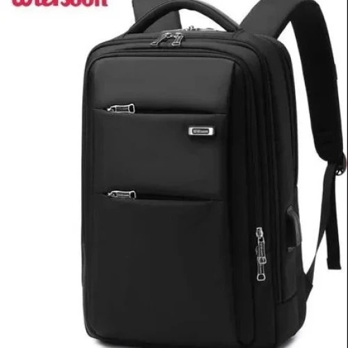 Wiersoon Backpack Laptop bag Waterproof 15.6 Inch Daily Work Business Backpack Men School back pack mochila Men’s Backpack Female- Black
