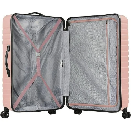 Hardside Suitcase Travel Luggage with Spinner Wheels, Pink, 30-Inch ( Large).