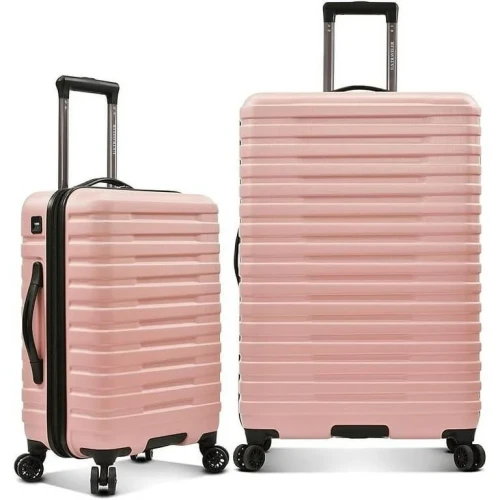 Hardside Suitcase Travel Luggage with Spinner Wheels, Pink, 30-Inch ( Large).