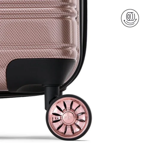 iFLY Hardside Fibertech Luggage 28" Checked Luggage / travel bag , Rose Gold (medium).