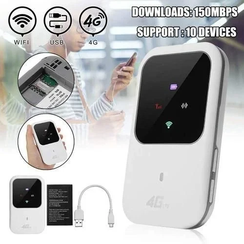 BVOT 4G Unlocked LTE Mobile Mifi Router - White