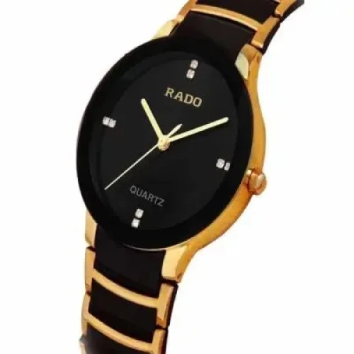 Analog Men'S Luxury Stainless Steel Watch For Men Golden - Watch Rado.