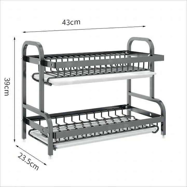 Dinnerware Sets Kitchenware Storage Shelf Keeping Dry Mildewproof Dish Drying Shelf Durable Metal Storage Holders & Racks