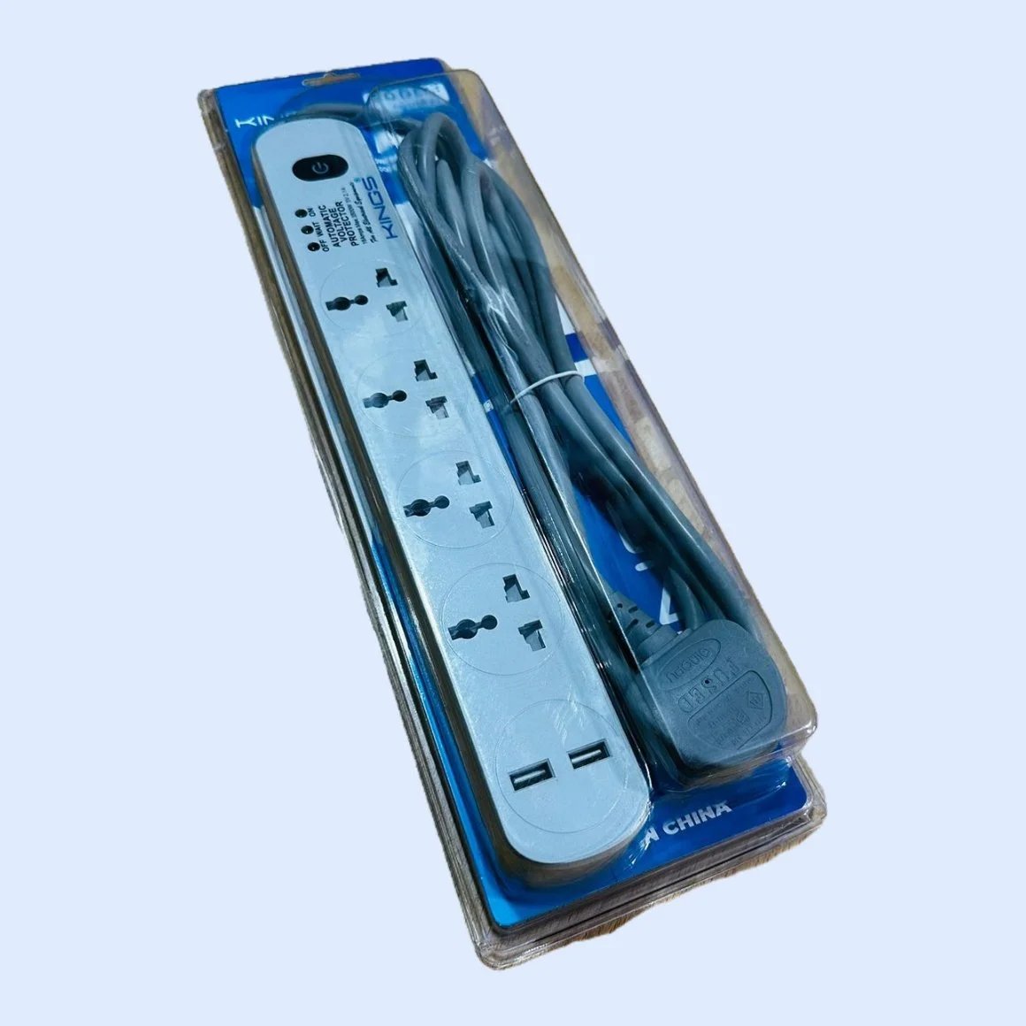 Kings 4way extension with USB and inbuilt voltage protector