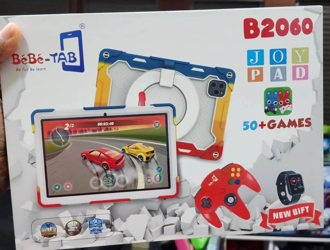 Bebe Tab B-2060 Kids Tablet – 256GB ROM – 6GB RAM – 6000mAh Dual Sim With Wireless Joy Pad - Multicolour