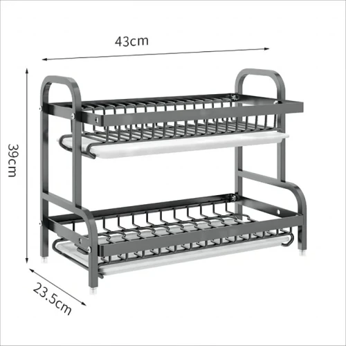Dinnerware Sets Kitchenware Storage Shelf Keeping Dry Mildewproof Dish Drying Shelf Durable Metal Storage Holders & Racks