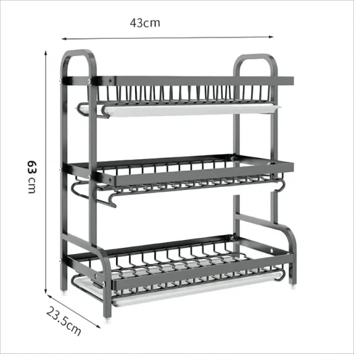 Dinnerware Sets Kitchenware Storage Shelf Keeping Dry Mildewproof Dish Drying Shelf Durable Metal Storage Holders & Racks