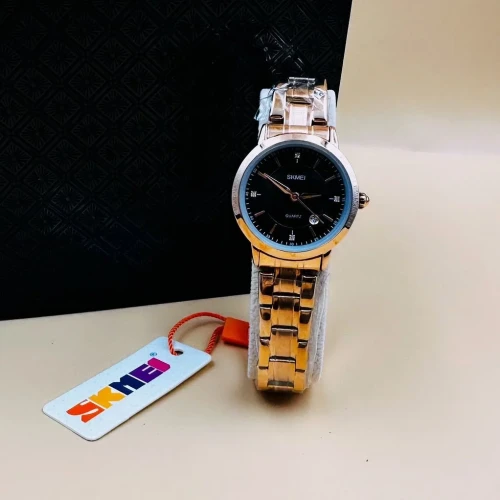 Skmei Waterproof Womens Analog Dated Watch - Gold,Rose Gold