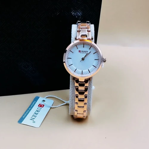 Curren Waterproof Womens Analog Dated Watch - Gold,Rose Gold