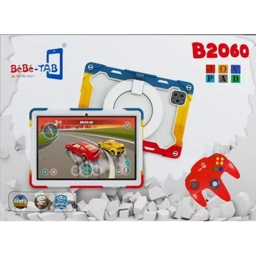 Bebe Tab B-2060 Kids Tablet – 256GB ROM – 6GB RAM – 6000mAh Dual Sim With Wireless Joy Pad - Multicolour