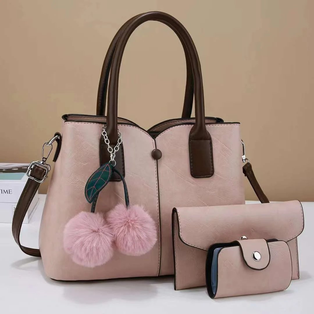 Set Of 3 Women's Leather Bags Women's Shoulder Bag