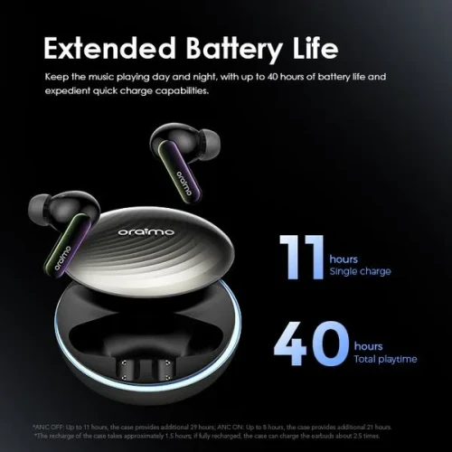 ORAIMO SPACE BUDS HYBRID ANC TRUE WIRELESS EARBUDS CUSTOMIZED VOICE PROMPT