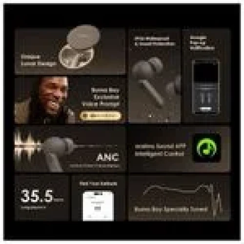 Oraimo SpacePods X Burna Boy ANC True Wireless Earbuds