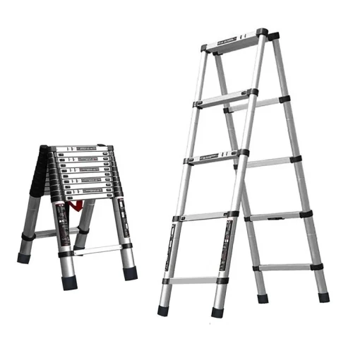 Multi functional double sided aluminum ladder