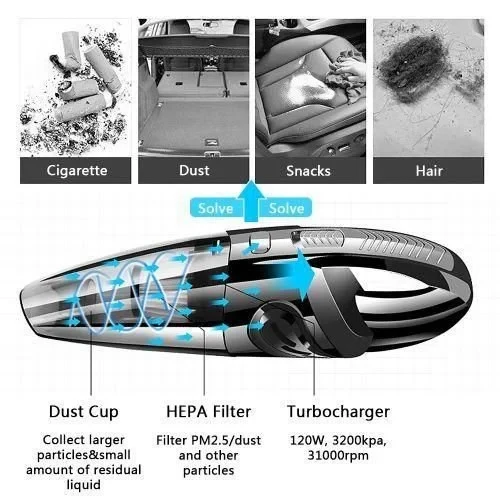 Portable hand held vaccum cleaner with accessories good for car and home