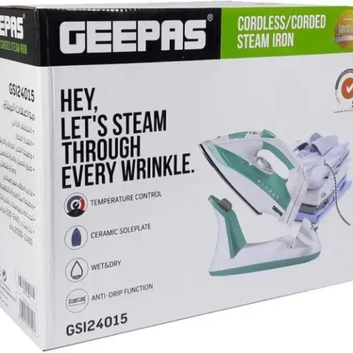 GEEPAS STEAM IRON CERAMIC CORDLESS