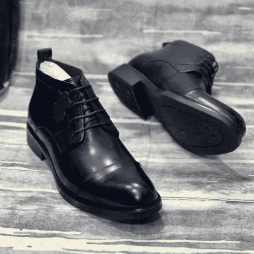 Men's formal office gentle leather boots