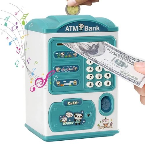 Fingerprint ATM Piggy Bank Saving Box For Kids