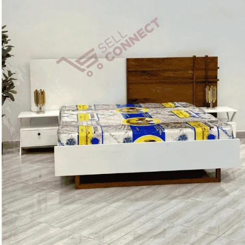 Elegant modern wooden bed