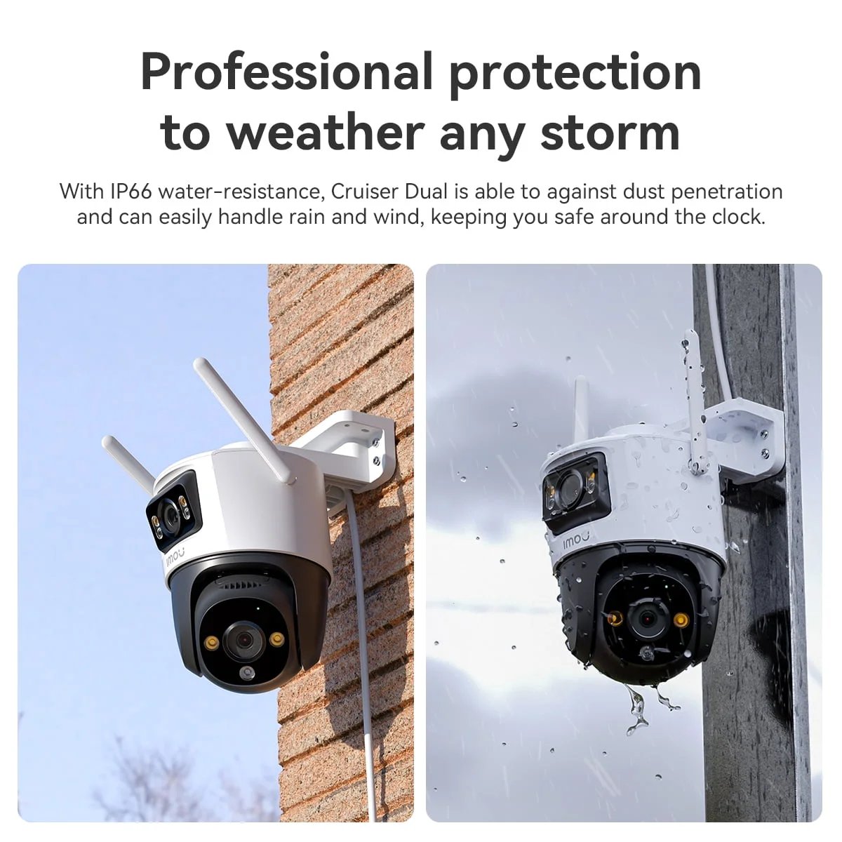 IMOU Wifi Camera Cruiser Dual 10MP Dual Lens Outdoor AI Human & Vehicle Detection Security Protection