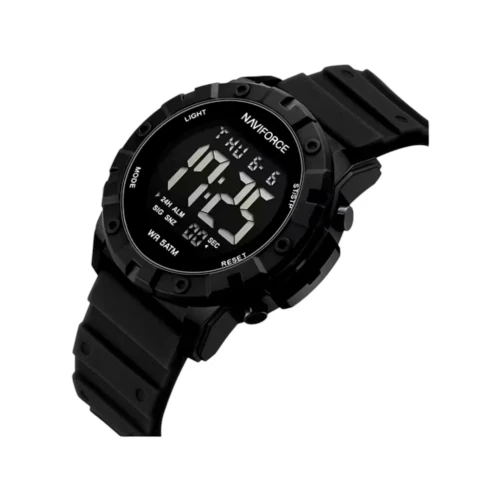 Naviforce Men Watch NF7110 A Silicone 45mm Black