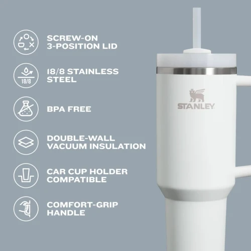 Stanley Hot and Cold Reusable Bottle Cup 40 Oz/1.18ml The Quencher H2.0 Flowstate™ Tumbler