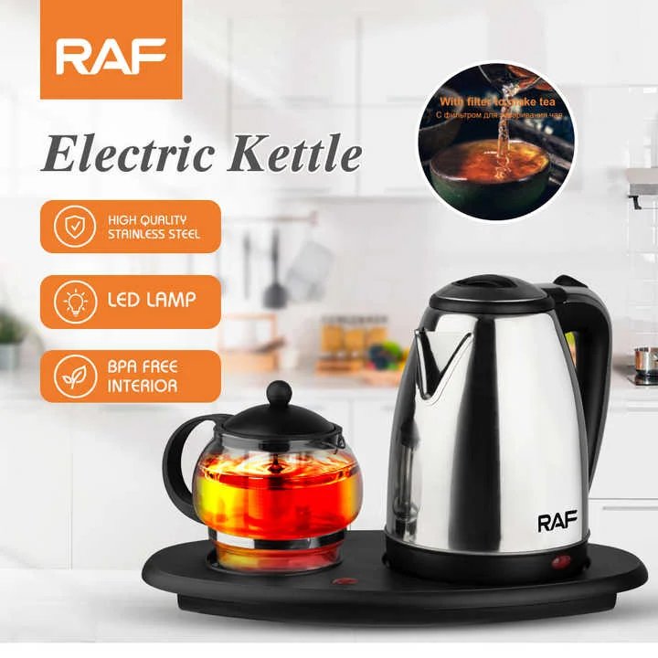 Electrical Kettle Tray Set Tea Pot Electric Kettle With Infuser for Coffee and TeaElectrical Kettle Tray Set Tea Pot Electric Kettle With Infuser for Coffee and Tea