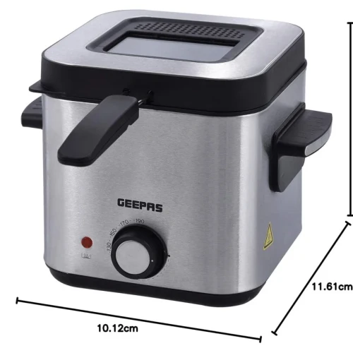 Geepas 1.5 ltrs Deep Fryer with Viewing Window, GDF36016, 2 Years Warranty