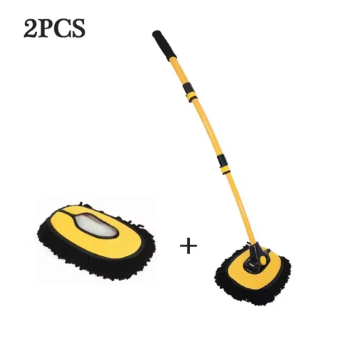 New Car Cleaning Brush Car Wash Brush Telescoping Long Handle Cleaning Mop Chenille