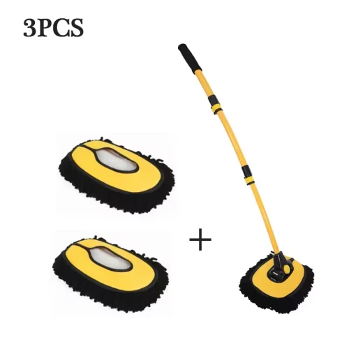 New Car Cleaning Brush Car Wash Brush Telescoping Long Handle Cleaning Mop Chenille