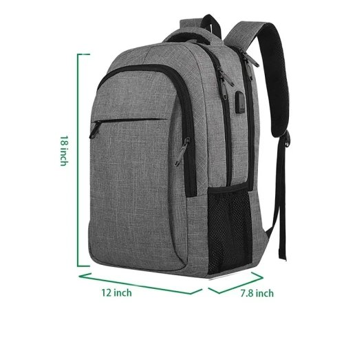 Computer Backpack Travel Laptop Business Backpack With USB Charging Port