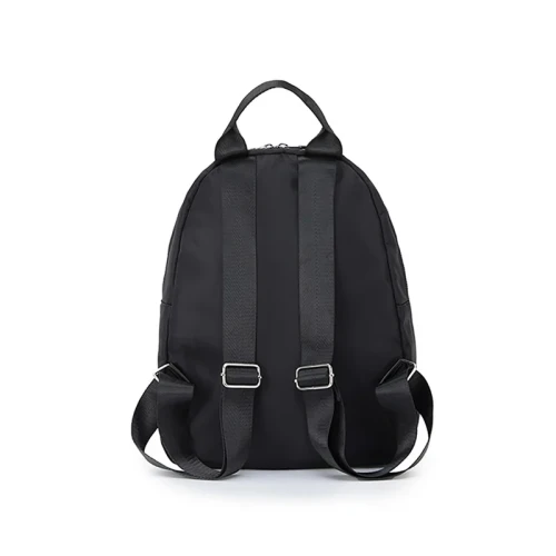 Daily Nylon Lightweight Shoulder College Laptop School Backpack - Black
