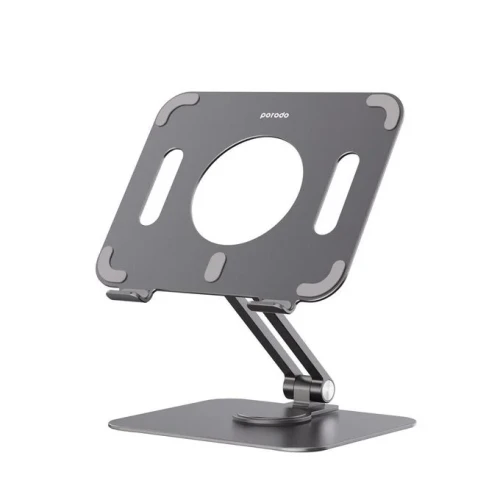 Porodo Aluminum Alloy Holder Angle Adjustable And Rotatable Tablet Stand - Gray