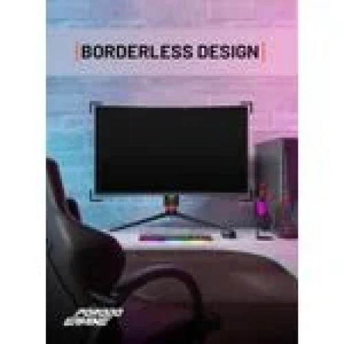 Porodo 27" Inch Curved Gaming Monitor With 280Hz Refresh Rate, AMD FreeSync Technology, Adjustable Rotating Stand, CSOT Borderless Design, RGB Lighting, Mount Ready - Black