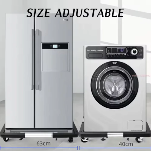 Multifunctional Movable Floor Trolley Stand, Washing Machine Fridge Stand, Adjustable Base Rack Stand With Universal Wheels