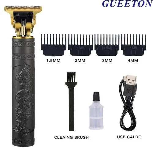 GUEETON Rechargeable Metal Simple Style Hair Clipper Black